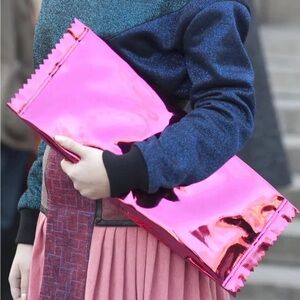 RARE!! Maison Martin Margiela x H&M Candy Clutch - Metallic Pink